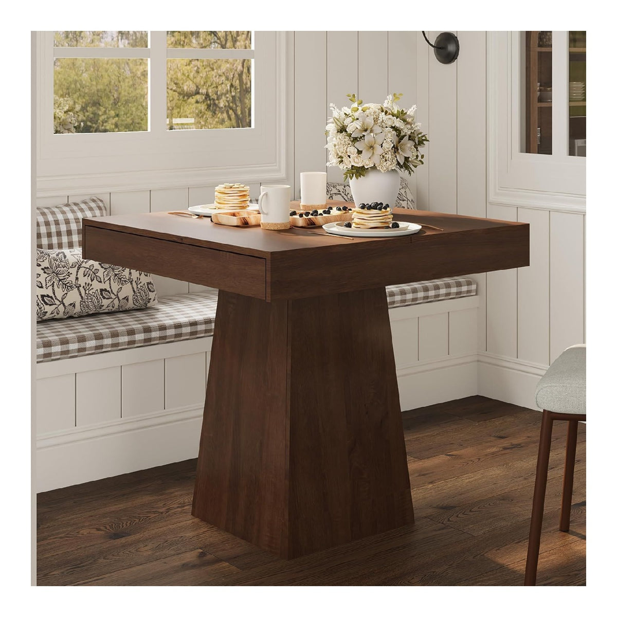 Tables avec tiroirs avec rangement ferme gris