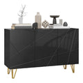 Buffets, credences et vaisseliers reglable structure metal noir