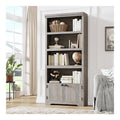 Bibliotheque reglable avec rangement ferme noir 60 x 29,5 x 174,5 centim