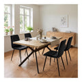 Ensembles pour salle a manger reglable finition bois noir