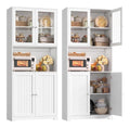 Buffets, credences et vaisseliers avec rangement ferme inclinable blanc