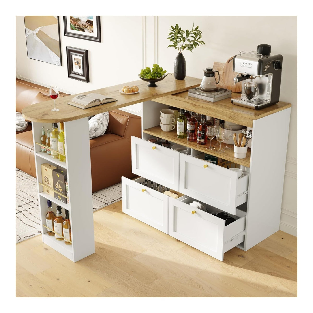 Tables avec tiroirs avec rangement ferme blanc 105x39x102cm