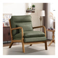 Fauteuil confortable avec rangement ferme finition bois vert