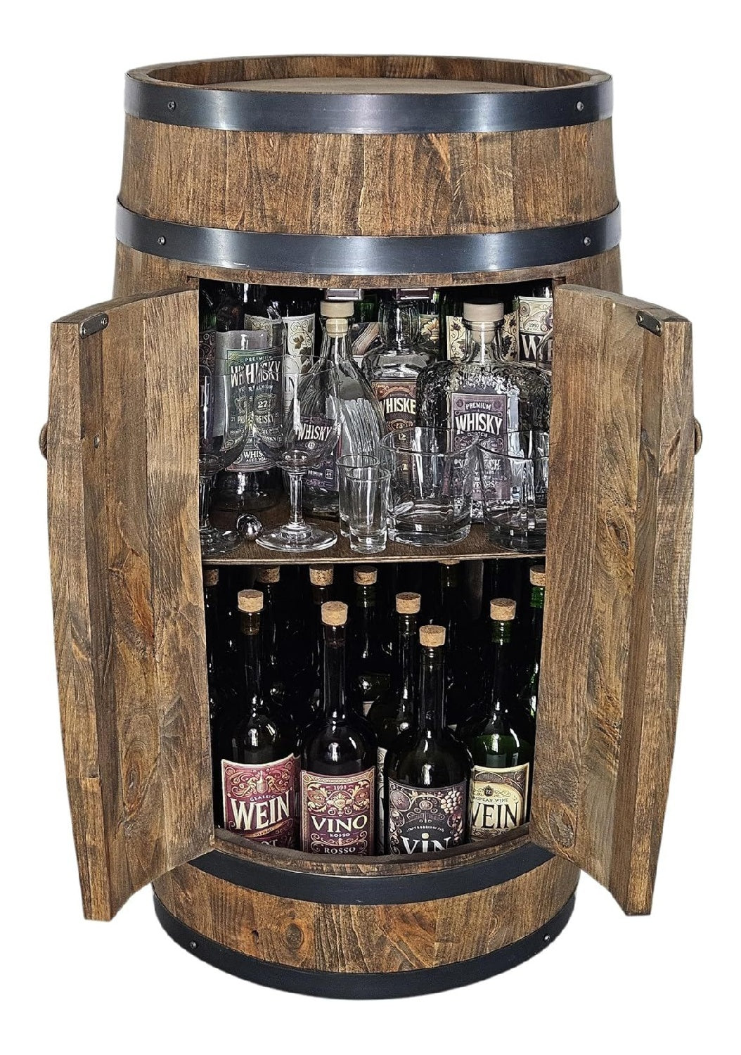 Rangements avec rangement ferme finition bois noir