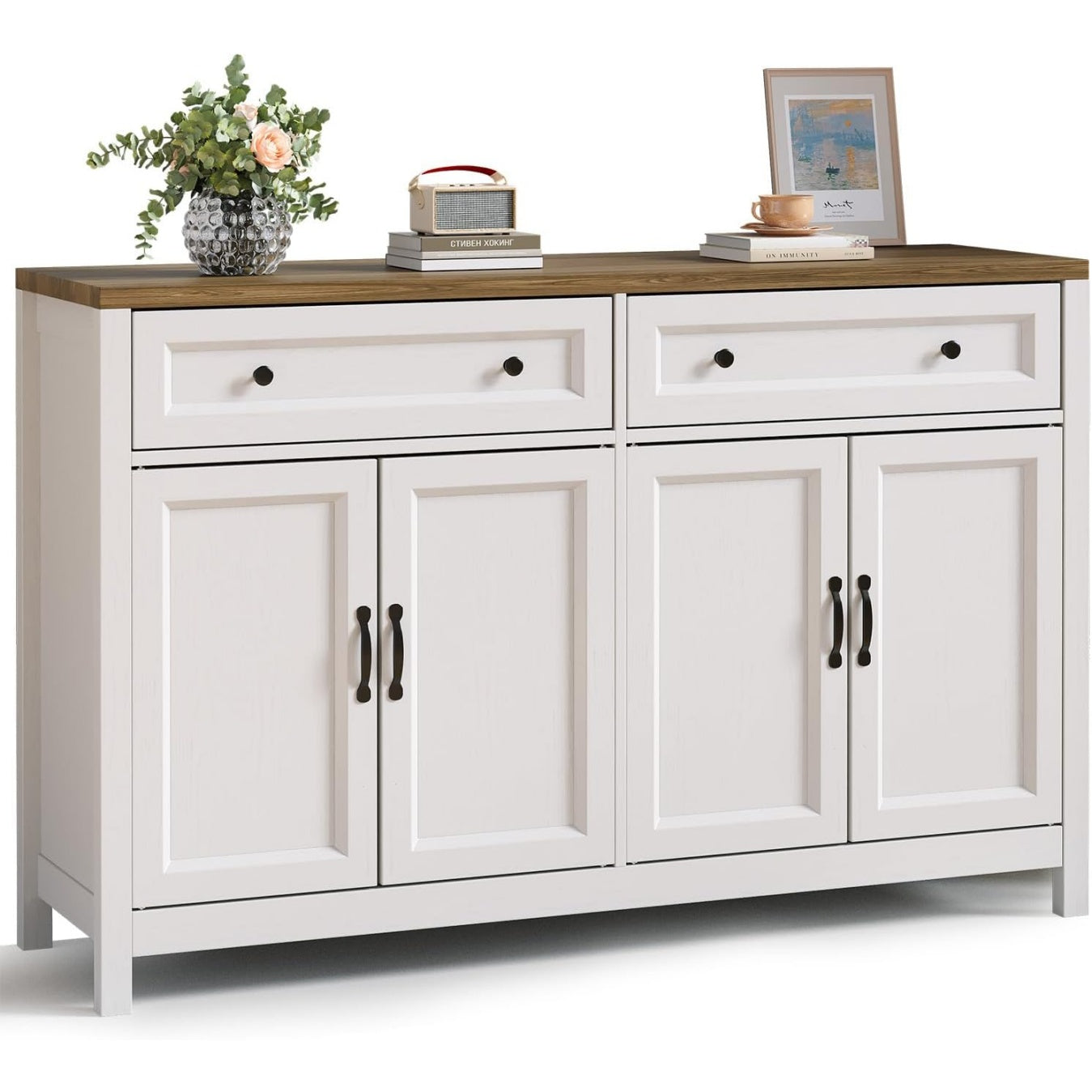 Buffet retro cuisine avec rangement ferme et style vintage intemporel