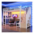 Lits avec rangement ferme blanc 2,55 x 0,96 x 1,7 m