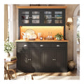 Buffets, credences et vaisseliers reglable avec tiroirs noir variante 485