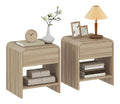 Table de chevet avec tiroirs finition bois naturel