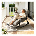 Fauteuils a bascule reglable avec rangement ferme gris