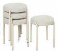 Chaises empilables structure metal creme