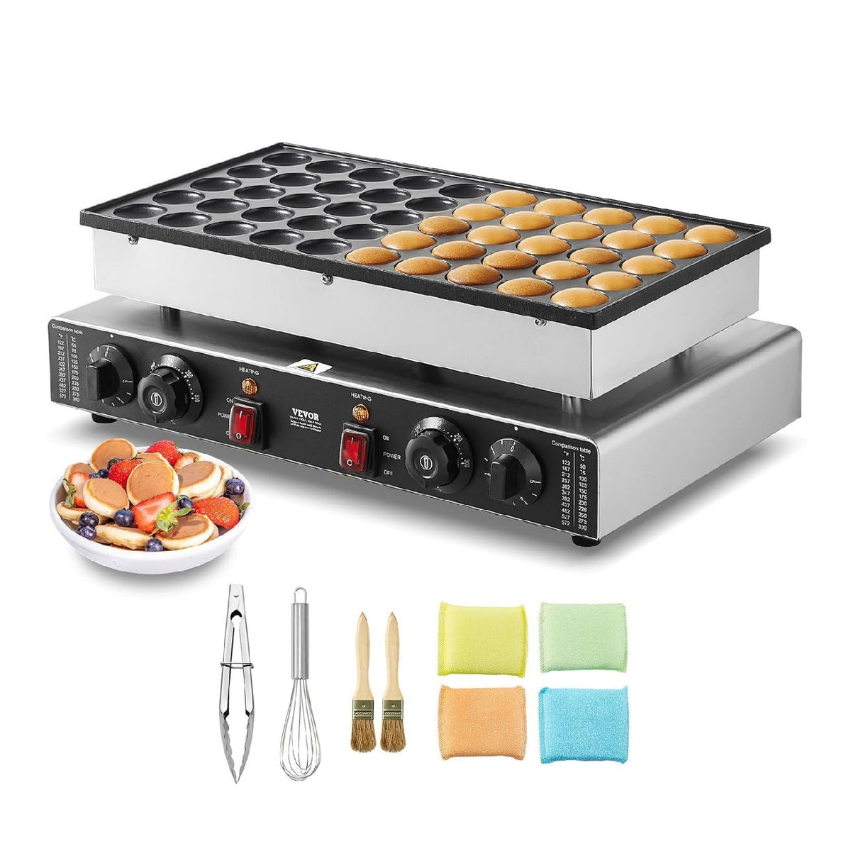 Machines a gaufres et croques finition inox reglable inox
