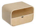 Table de chevet avec tiroirs avec rangement ferme chene 35x22.5x22.5 cm