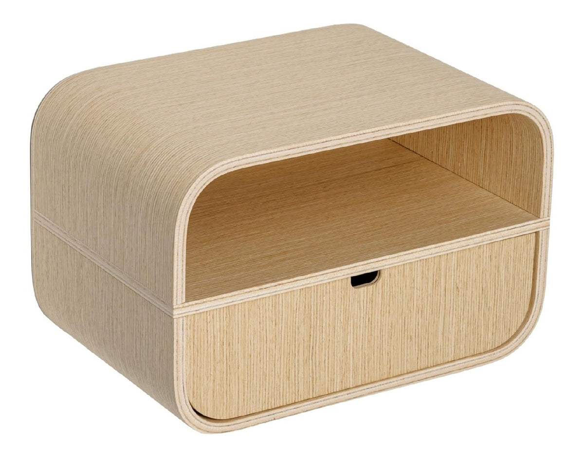 Table de chevet avec tiroirs avec rangement ferme chene 35x22.5x22.5 cm