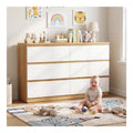 Commode de rangement avec tiroirs finition bois blanc