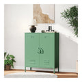 Commode de rangement reglable avec rangement ferme vert