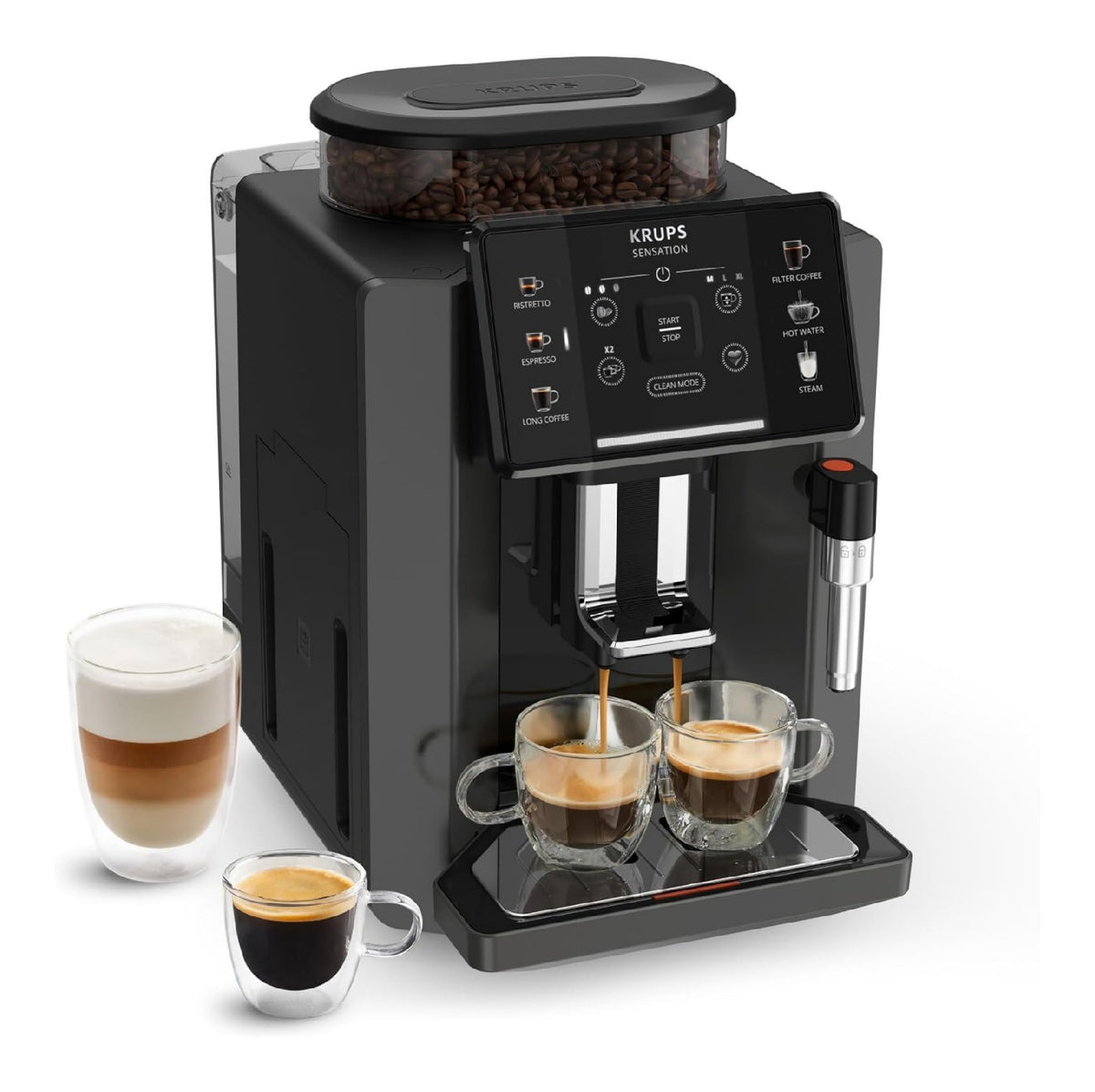 Machines a cafe automatiques compact gris