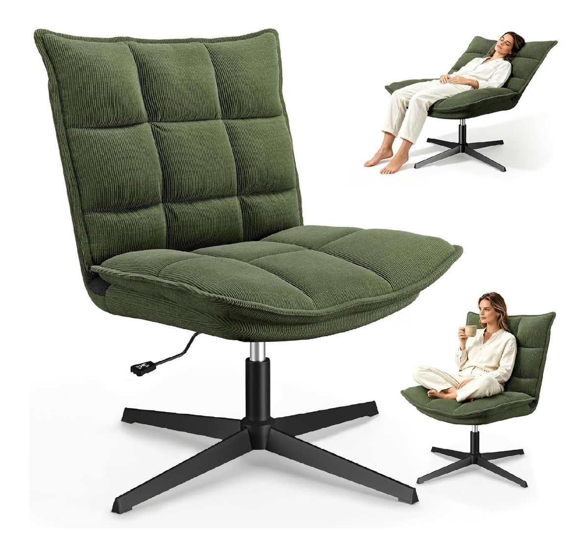 Chaise confortable reglable avec rangement ferme noir 88,5 x 76,5 x 107,5 centim