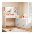 Coiffeuses reglable avec tiroirs blanc 40 x 100 x 135 centim