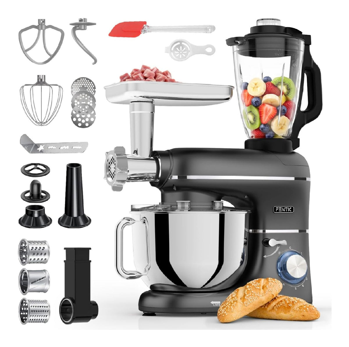Robots multifonctions finition inox fonctionnement silencieux noir