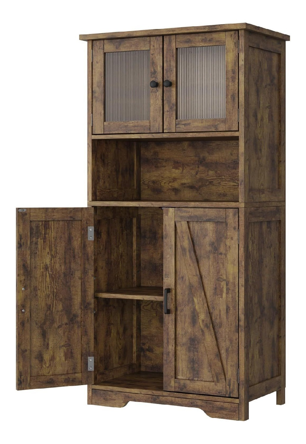 Rangements reglable avec rangement ferme marron