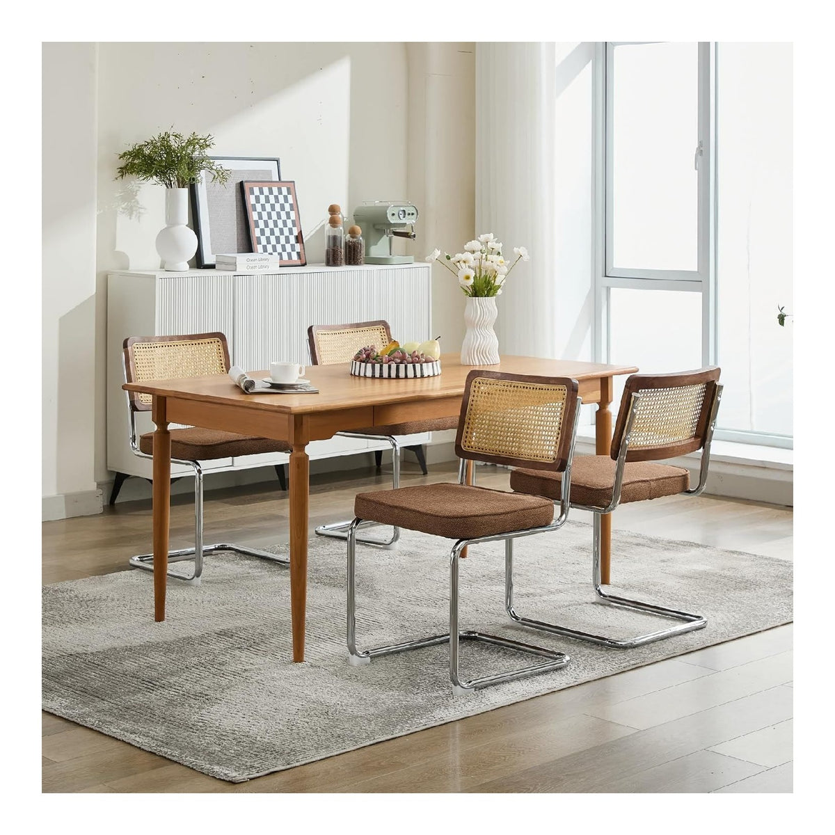 Chaise confortable avec rangement ferme finition bois naturel 59 x 47 x 81 centim