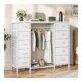 Commode de rangement reglable avec tiroirs blanc