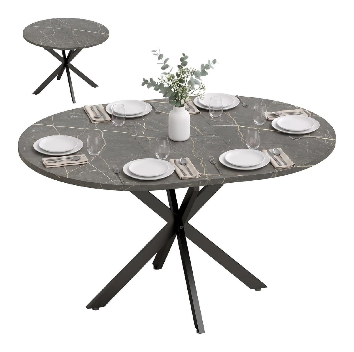 Tables avec rangement ferme noir 100 x 135 x 75 centim