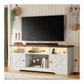 Banc TV reglable finition bois blanc