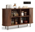 Buffets, credences et vaisseliers reglable avec rangement ferme marron