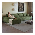 Canapes et divans revetement velours vert 3,4 x 1,75 x 0,83 m