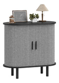 Buffets, credences et vaisseliers avec rangement ferme finition bois gris 80 x 40 x 78 cm