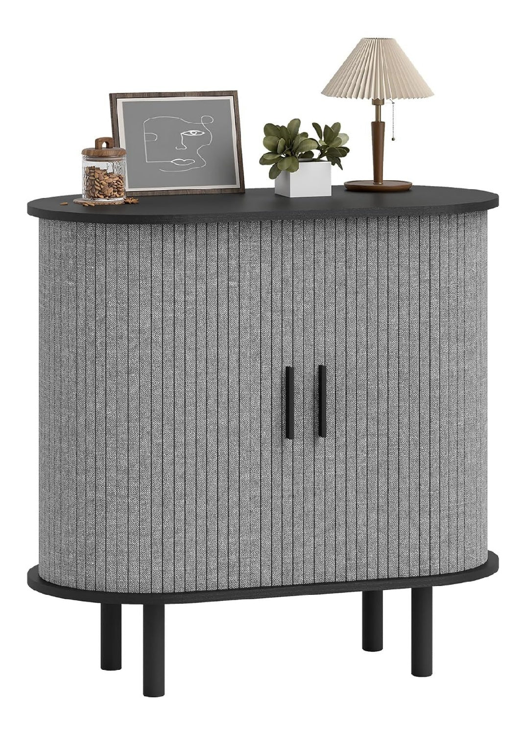 Buffets, credences et vaisseliers avec rangement ferme finition bois gris 80 x 40 x 78 cm