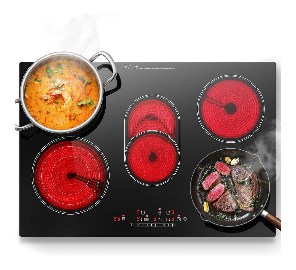 Plaques de cuisson finition inox reglable inox