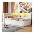 Lits avec rangement ferme blanc