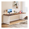 Bureau fonctionnel avec rangement ferme finition bois blanc