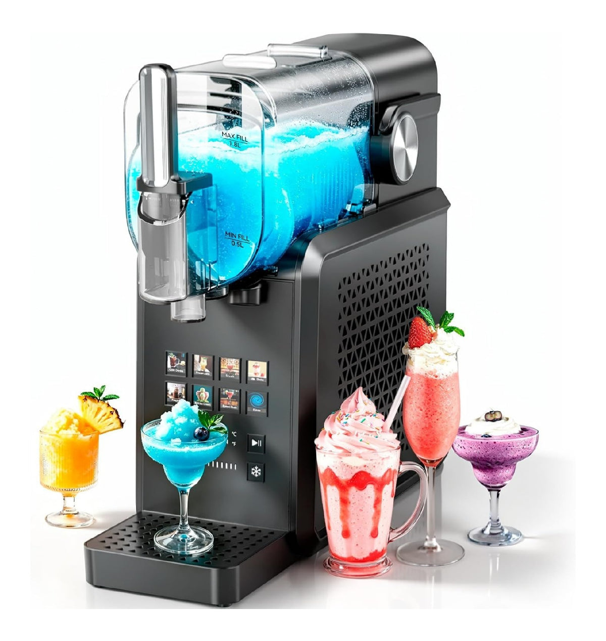 Machines a glace et sorbetieres compact avec programmes creme