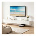 Banc TV avec tiroirs avec rangement ferme blanc