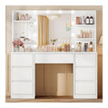 Coiffeuses reglable avec tiroirs blanc 40 x 107 x 140 centim