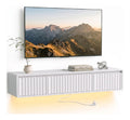 Banc TV reglable avec tiroirs blanc