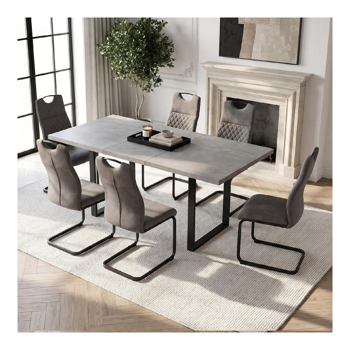 Tables avec rangement ferme structure metal gris