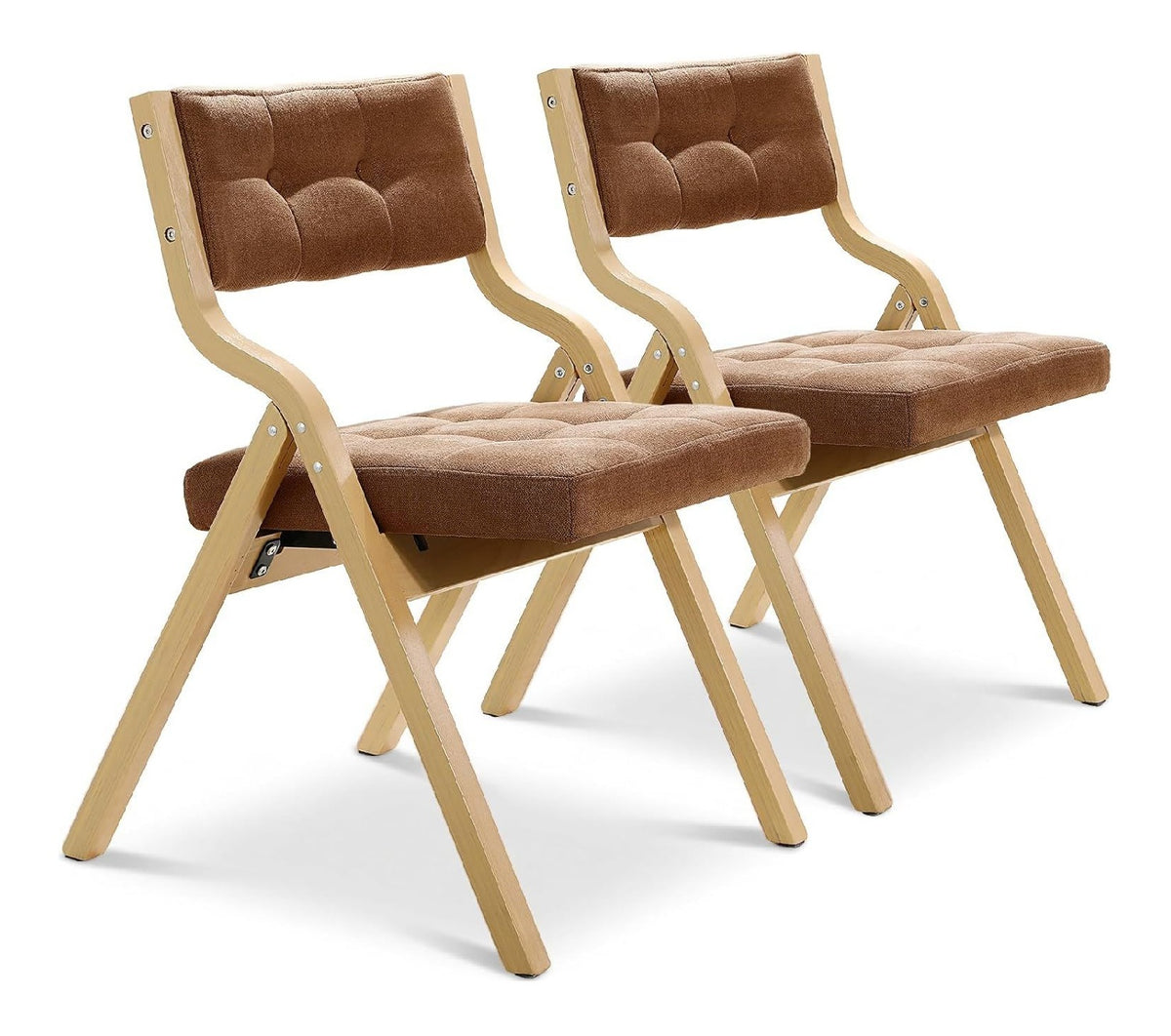 Chaises pliantes pliable finition bois marron