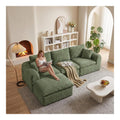 Canapes et divans avec rangement ferme revetement velours vert 280 x 180 x 65 CM