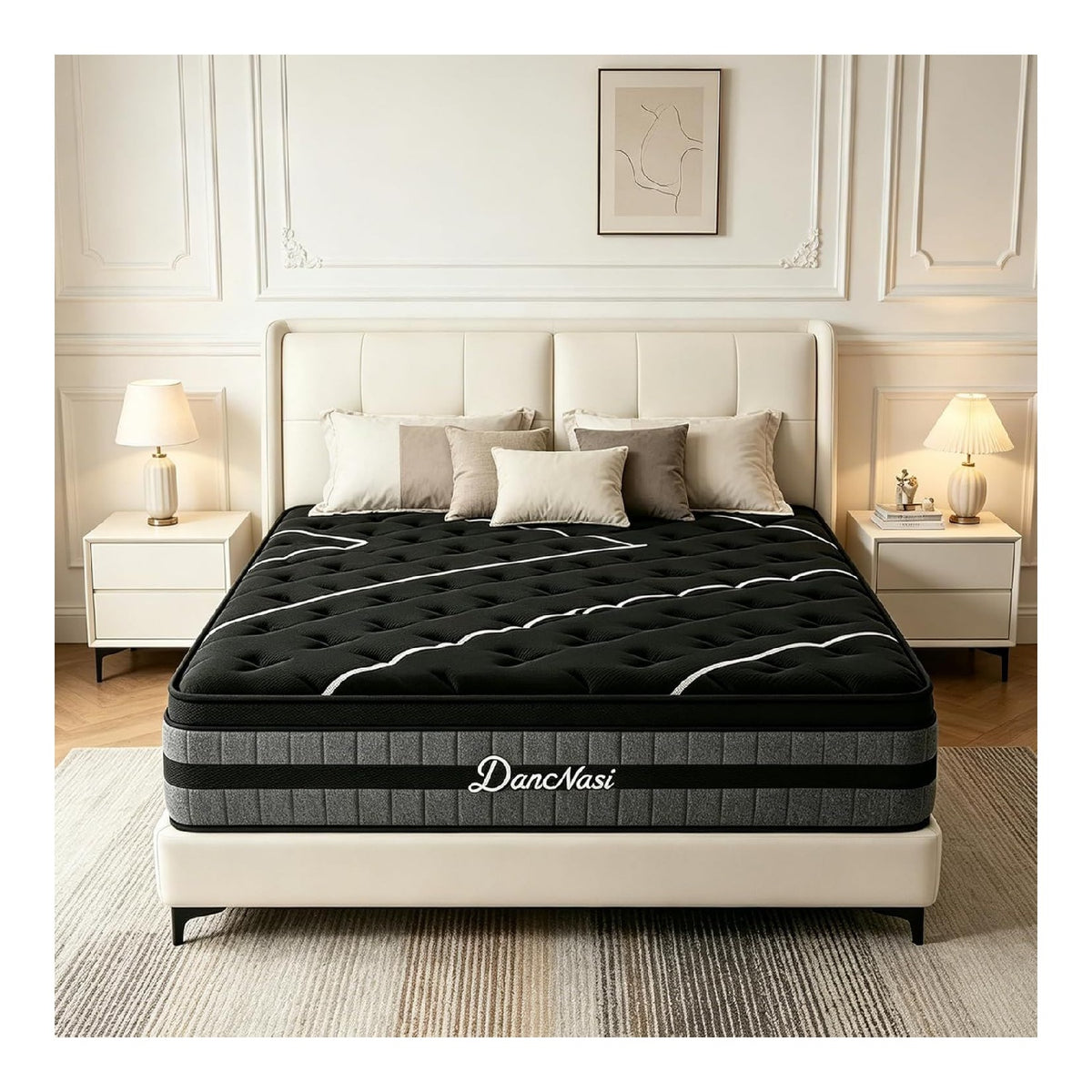Matelas noir 190 x 140 x 30 centim