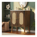Meubles-lavabos avec rangement ferme finition bois noyer