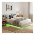 Cadres de lit avec rangement ferme beige