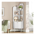 Bibliotheque avec rangement ferme blanc