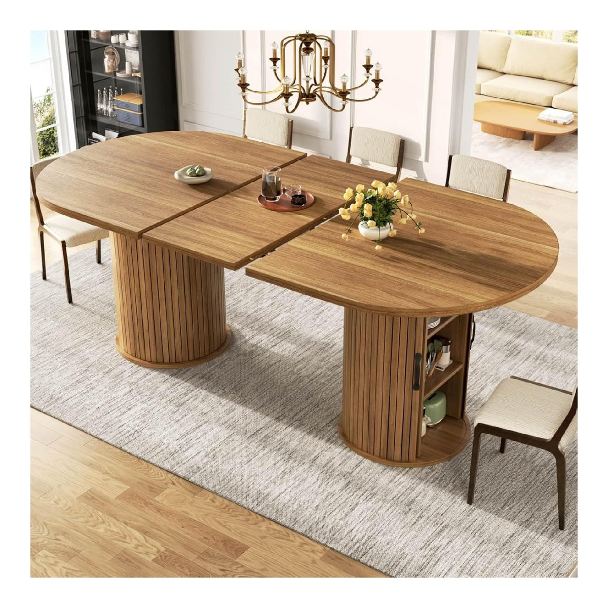 Tables avec rangement ferme finition bois noir 190x80x75cm