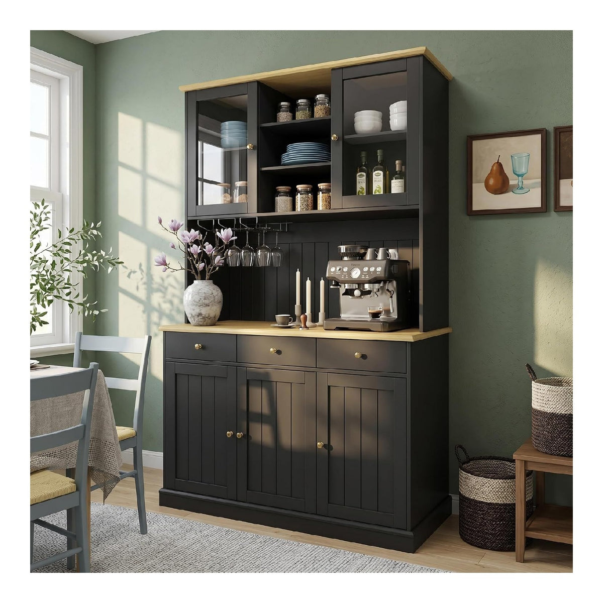 Buffets, credences et vaisseliers reglable electrique noir