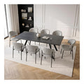 Ensembles pour salle a manger avec rangement ferme structure metal gris fonce 140 x 80 x 85 centim