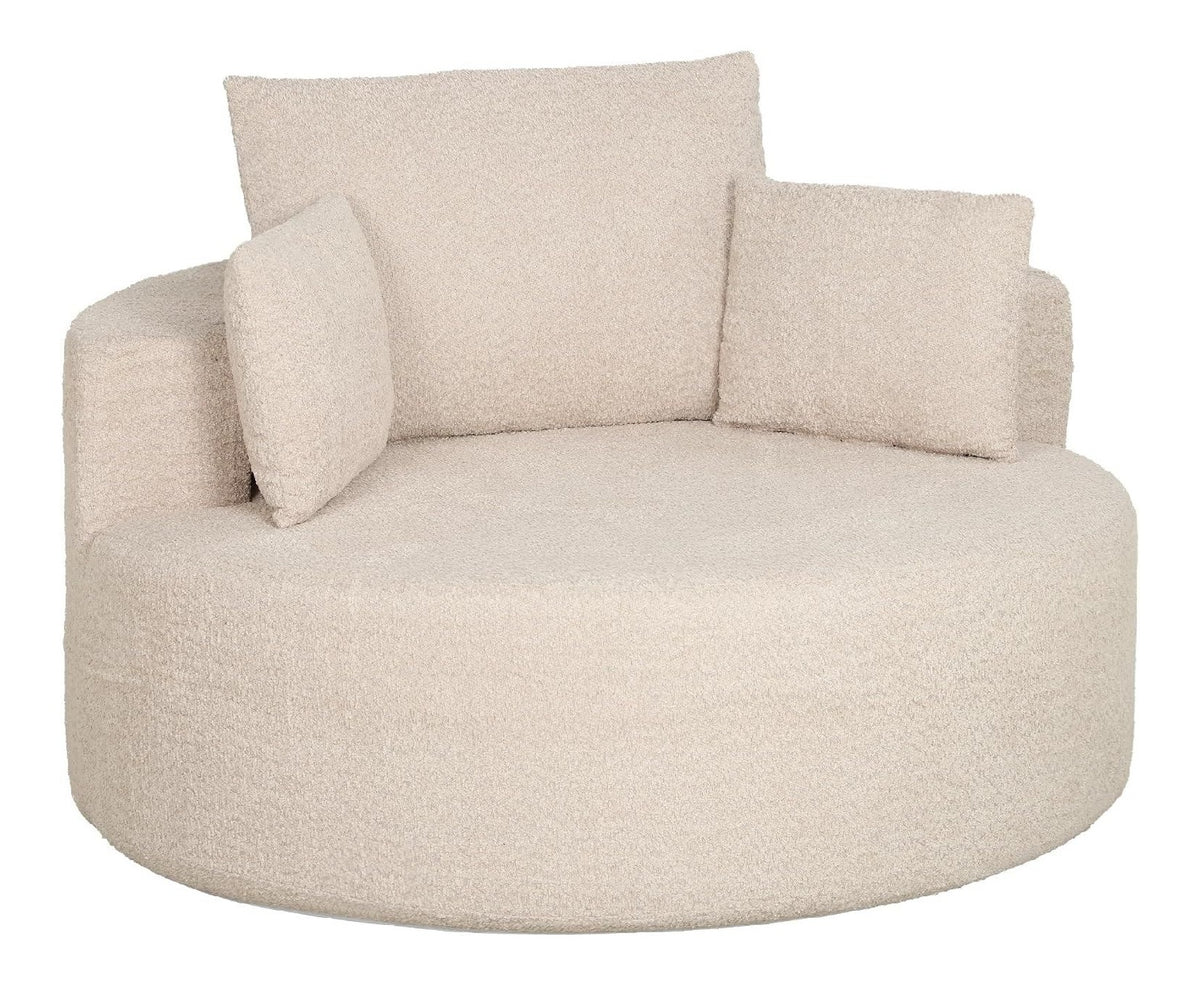 Fauteuil confortable avec rangement ferme creme